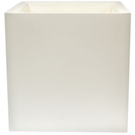 MACETERO DE POLIETILENO BLANCO 40X40 CM