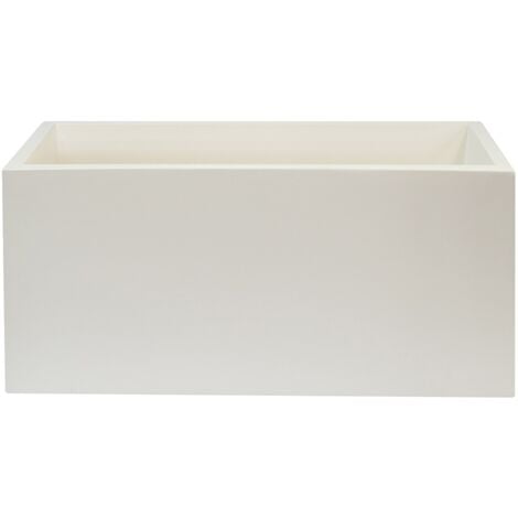 MACETERO DE POLIETILENO BLANCO 80X40X40 CM