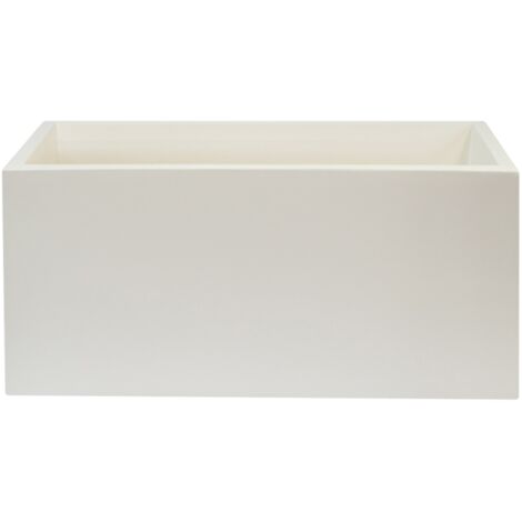 MACETERO DE POLIETILENO BLANCO 80X40X40 CM