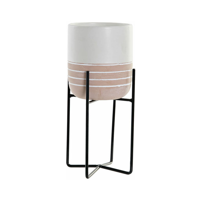 

Macetero DKD Home Decor Blanco Negro Metal Cerámica (11 x 11 x 23.2 cm)