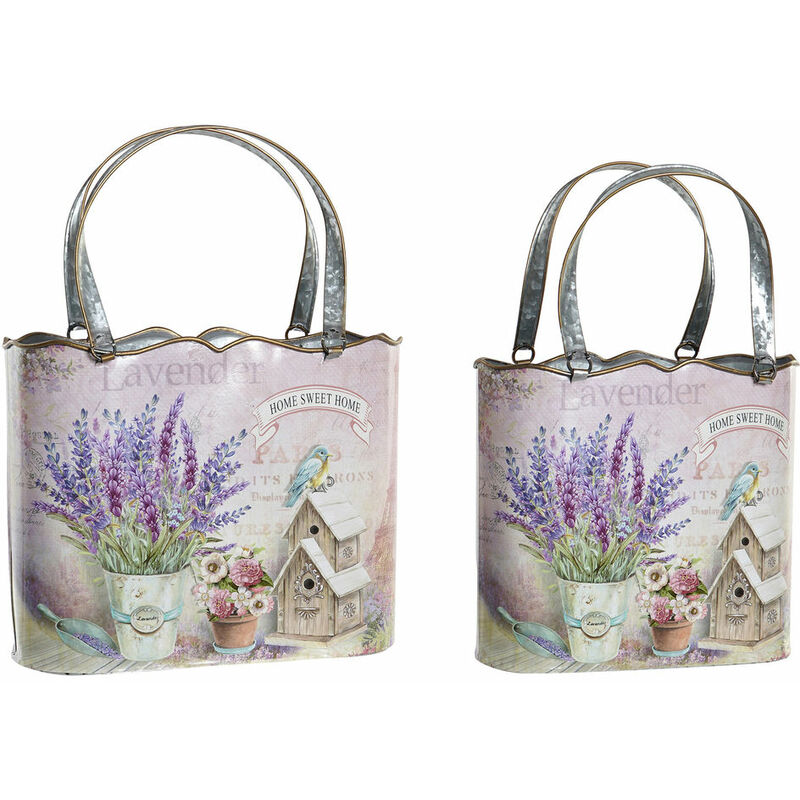 

Macetero DKD Home Decor Metal Lila (2 pcs)