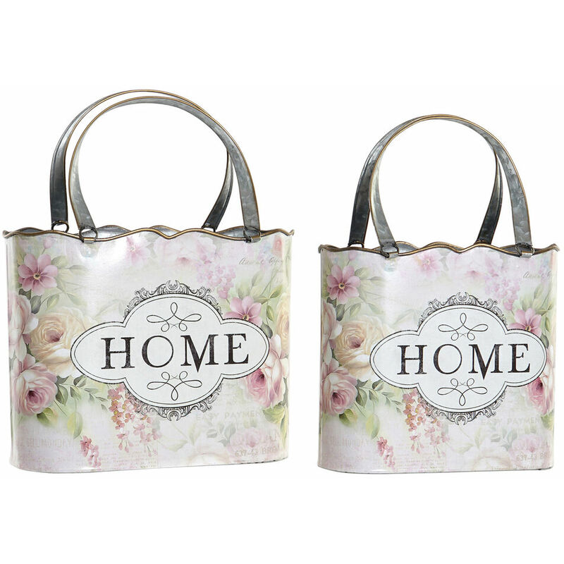 

Macetero DKD Home Decor Rosa Metal (2 pcs)