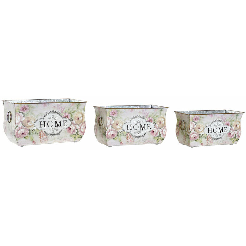 

Macetero DKD Home Decor Rosa Metal (3 pcs)