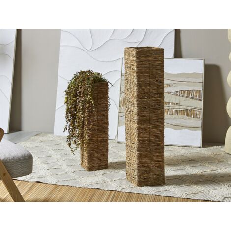 Macetero En Alto Enea Base Cuadrada 100 Cms. S/2 24X100 Cms