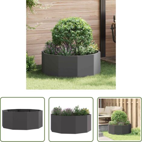 Macetero exterior -  Jardinera Negro 90 x 90 x 35 cm Acero