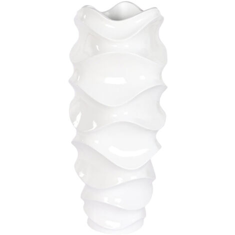 Macetero Fibra Vidrio 44X44X101 Ondas Lacado