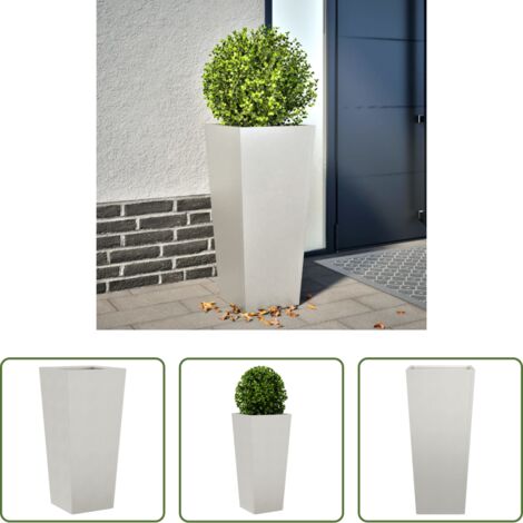 Macetero -  Jardinera de acero inoxidable 35x35x75 cm