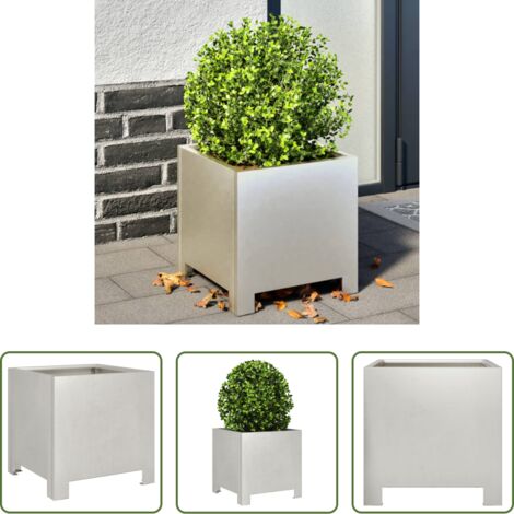 Macetero -  Jardinera hexagonal de acero inoxidable 30x30x30 cm