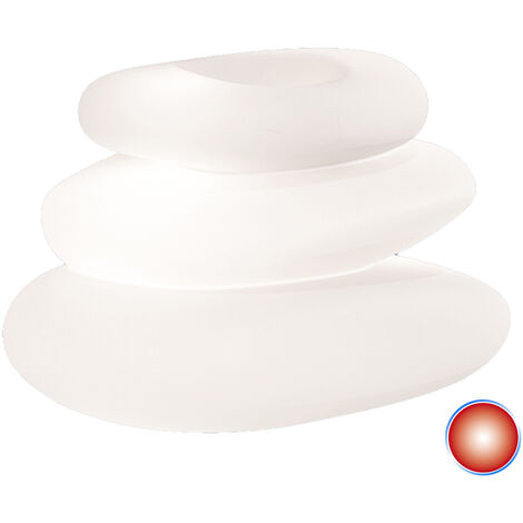 Macetero lámpara complemento de decoración de resina 75X62X47 cm Mod. Eden Pot Bright Luz Roja