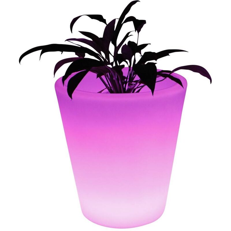 

Macetero luminoso LED RGBW RESINA BLANCA, ø28x29cm 1.2W, IP65, Recargable