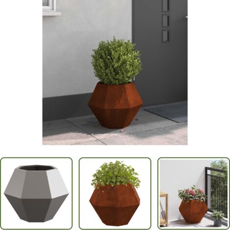 Macetero oxidado -  Jardinera Oxidado 50 x 50 x 40 cm Acero autopatinable