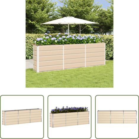 Macetero para jardín -  Jardinera Marfil 160 x 40 x 75 cm Acero