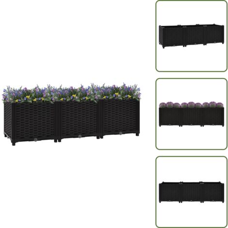 Macetero para plantas - vidaXL Arriate 120x40x38 cm polipropileno - Macetero para flores