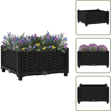 Macetero para plantas - vidaXL Arriate 40x40x23 cm polipropileno - Macetero para flores