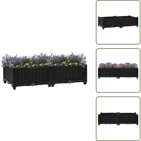 Macetero para plantas - vidaXL Arriate 80x40x23 cm polipropileno - Macetero para flores