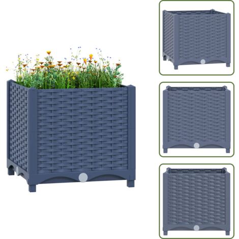 Macetero para plantas - vidaXL Arriate polipropileno 40x40x38 cm - Macetero para verduras