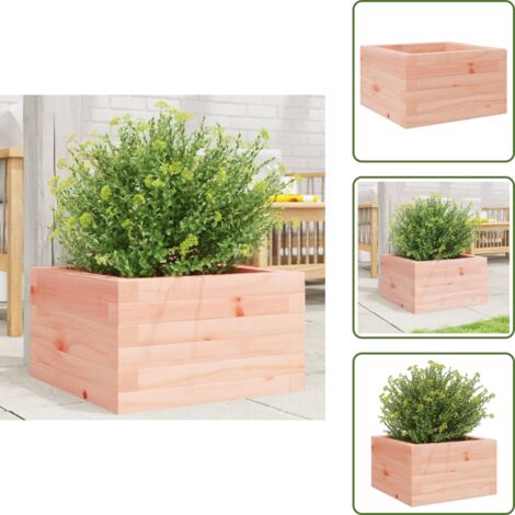 Macetero para plantas - vidaXL Jardinera madera maciza de abeto Douglas 40x40x23 cm - Macetero para flores