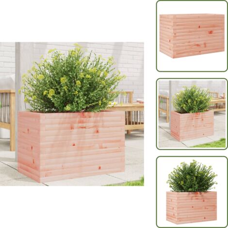Macetero para plantas - vidaXL Jardinera madera maciza de abeto Douglas 70x40x45,5 cm - Macetero para flores