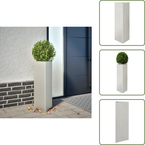Macetero para plantas - vidaXL Jardinera trianngular de acero inoxidable 30x26x75 cm - Macetero para flores