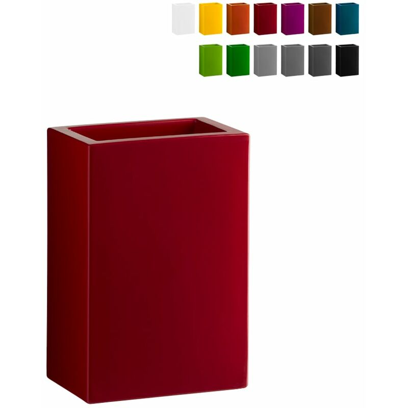 

Macetero rectangular de diseño moderno Base Pot 40 Slide | Color: Rojo