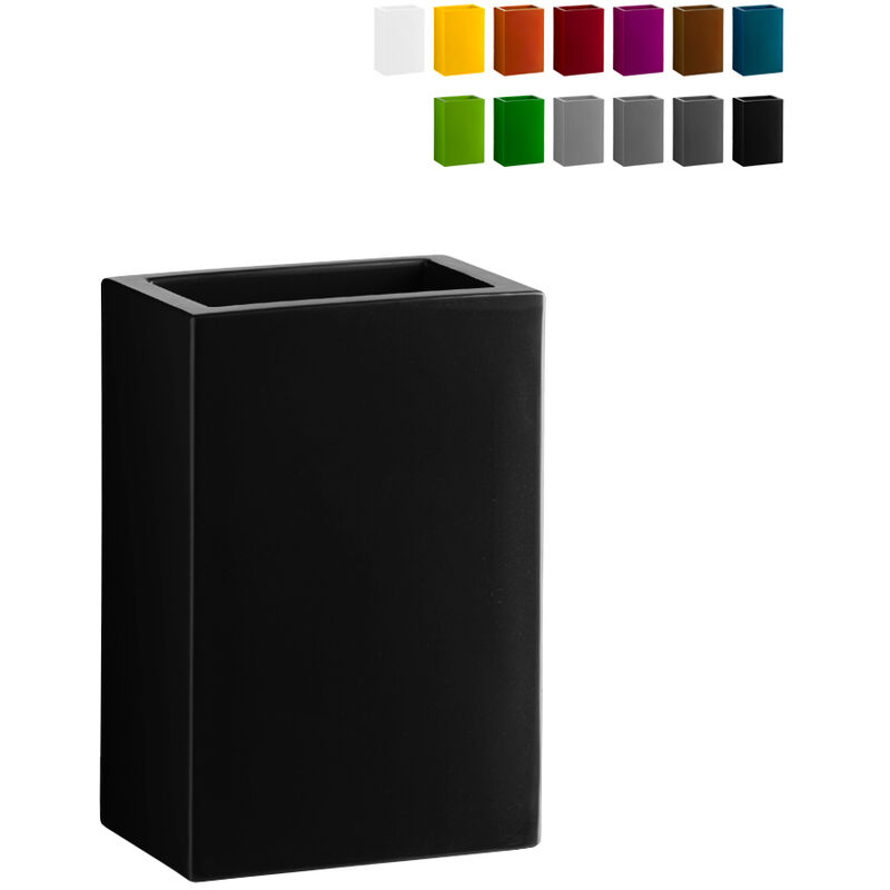 

Macetero rectangular de diseño moderno Base Pot 40 Color: Negro - Slide