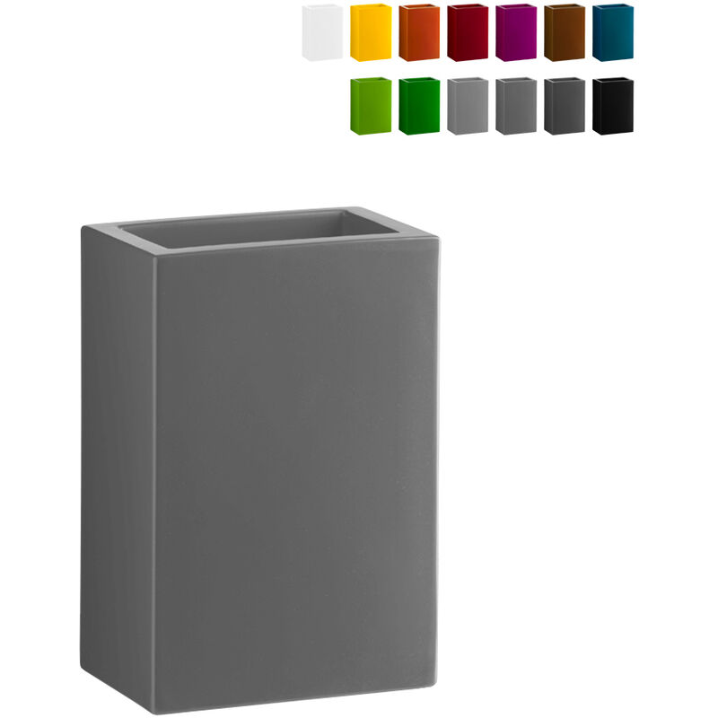 

Macetero rectangular de diseño moderno Base Pot 40 Color: Gris - Slide