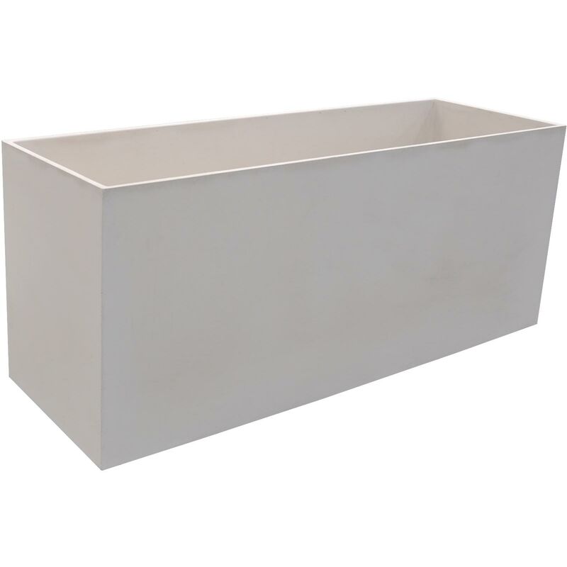 

Macetero rectangular Euclid Liso Blanco Tuozi 118 x 38,5 x 48h - Blanco