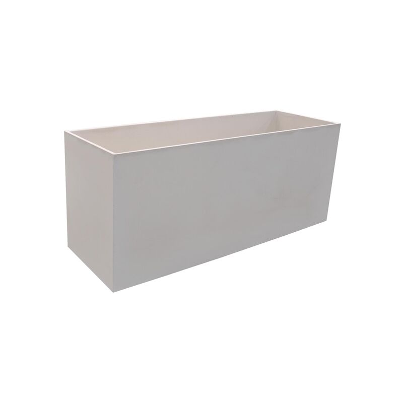 

Macetero rectangular Euclid Liso Blanco Tuozi 78 x 29 x 38,5h - Blanco