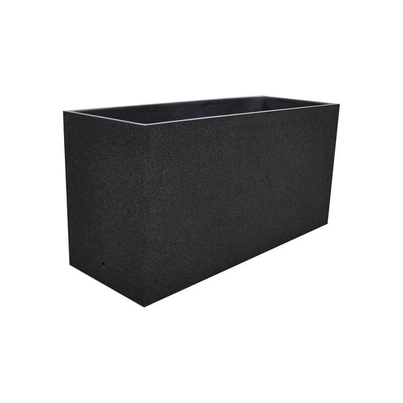 

Macetero Rectangular Euclid Texturizado Negro 90 x 38,5 x 48h - Tuozi