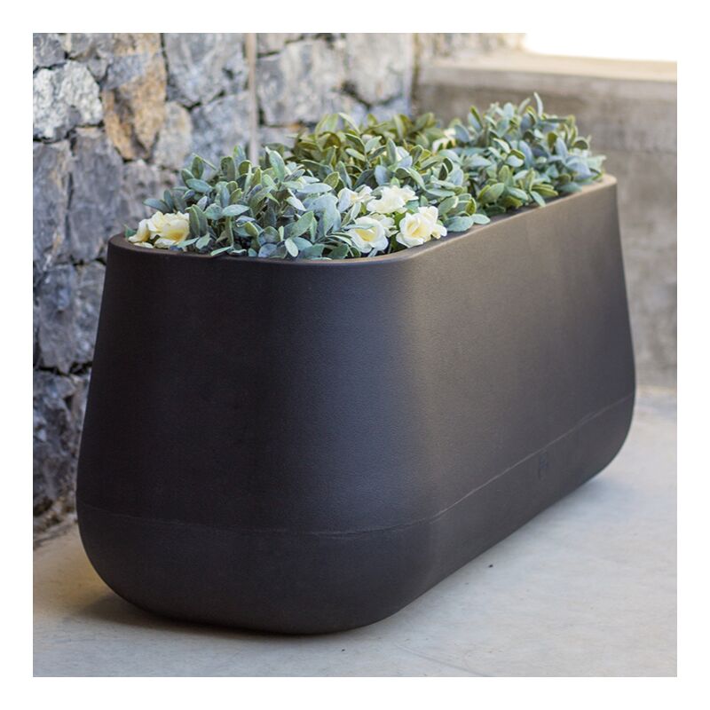 

Macetero rectangular Large Negro - Moovere