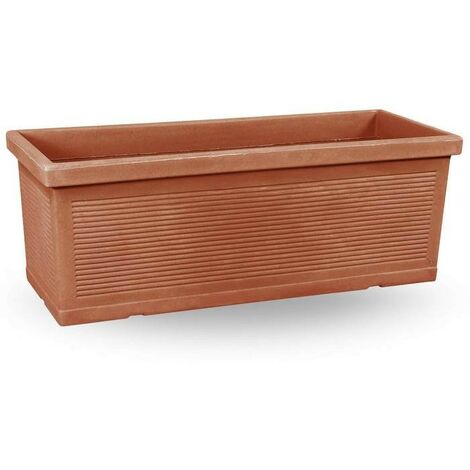 Macetero Rectangular Millerighe Ducale  Blanco - 60 cm
