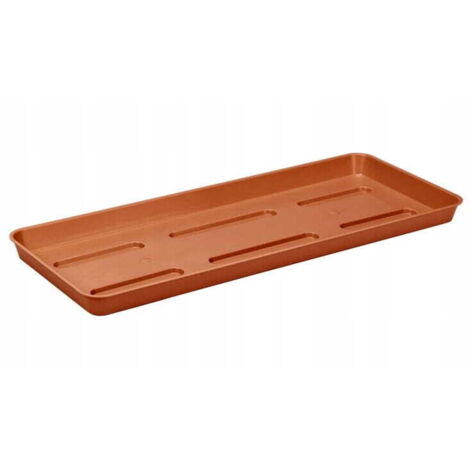Macetero rectangular para balcón de 40x14,5 cm en terracota