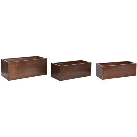 Macetero Set 3 Aluminio 100X43X40 Jardinera