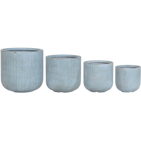 Macetero Set 4 Magnesia Fibra Vidrio 44X44X43
