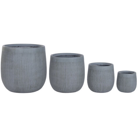 Macetero Set 4 Magnesia Fibra Vidrio 50X50X54