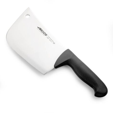 Macheta Arcos Colore - Prof 296125 acciaio inox Nitrum e mango ergonomico nero Polipropilene e foglia 19 cm, e 4 mm di spessore nella valigetta.