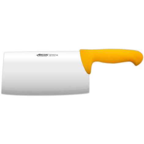 Macheta Arcos Colore - Prof 298600  acciaio inox Nitrum e mango polipropilene ergonomico foglio giallo e 21,5 cm, e 3 mm di spessore in una scatola.