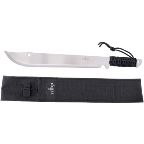 Machette Third, lame de 39 cm en acier inoxydable, manche en corde tressée, avec gaine en nylon, finition satinée, 13796SL