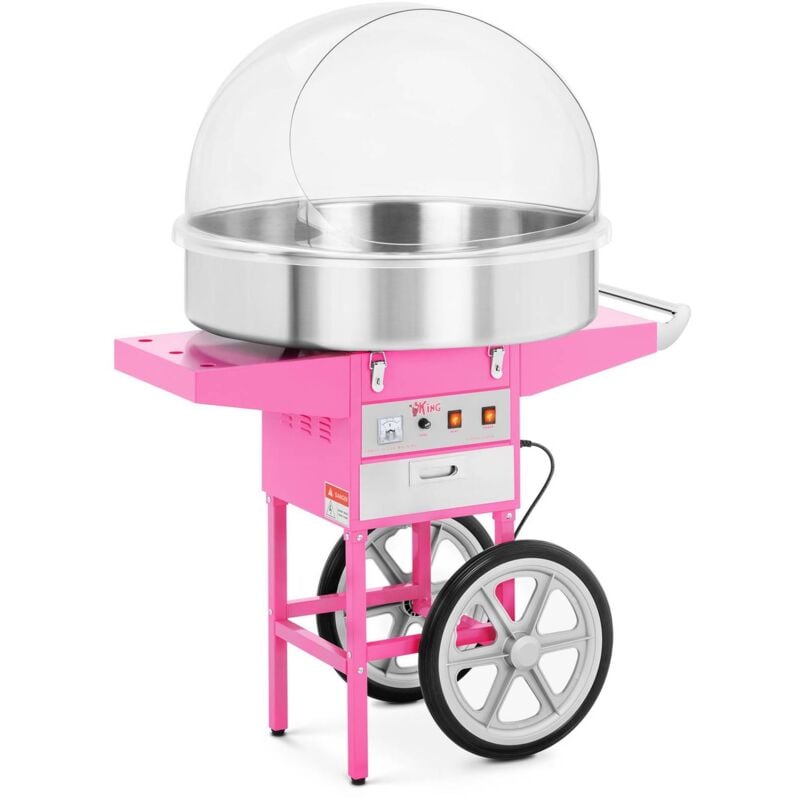 Royal Catering - Machine à Barbe à Papa Professionnelle Electrique Candy Floss Chariot Coupole
