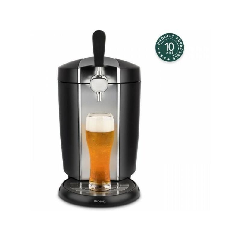 Machine a Biere - Tireuse Hkoenig BW1778 - Capacité 5L - Température réglable 3°C a 6°C - Compatible tous fûts - Inox