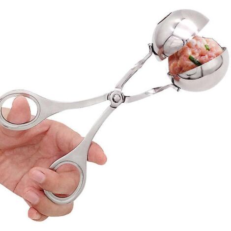 Machine à boulettes de viande en acier inoxydable, granulateur créatif, outil de cuisine DIY 18 x 4,5 cm