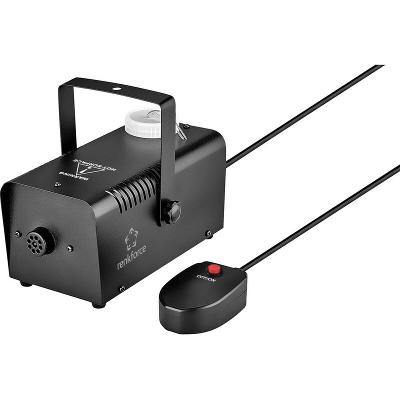 Renkforce - FM01 Machine à brouillard avec étrier de fixation, avec télécommande filaire - noir