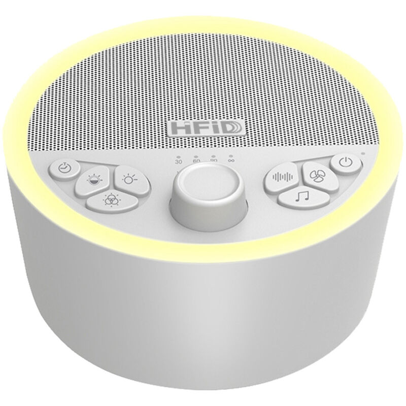 Sjqka - Machine à bruit blanc, Appareil de Sommeil à Bruit Blanc Portable, White Noise Machine avec 29 Sons, Fonction de Mémoire, Minuterie Réglable,