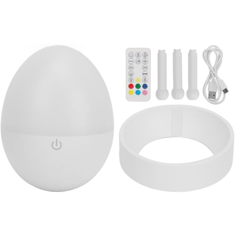 Machine à bruit blanc pour dormir, blanche, avec télécommande, éclairage coloré intelligent, rechargeable, arrêt automatique, 20 voix apaisantes.