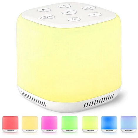 Machine à bruit pour bébé - 34 sons apaisants et lumière tactile, portable, bruit blanc pour enfants et adultes, minuterie de sommeil et rappel  Compagnon de voyage idéal (jaune)