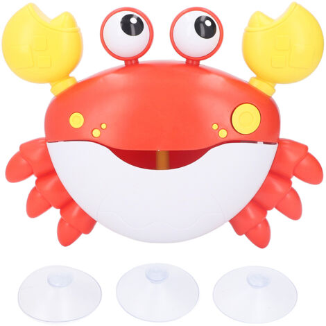 Machine à Bulles Crabe Dansant avec Musique pour Enfants - Blower à Bulles Électronique Rouge pour Salle de Bain
