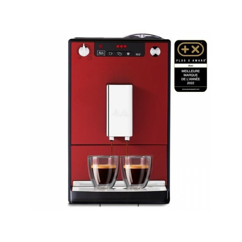 Machine a Cafe a Café broyeur a Grain Melitta Solo - Rouge Chili