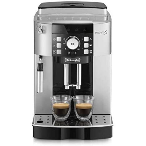 Machine à café à grain DeLonghi ECAM 21 117 SB – Système de mousse pour cappuccino – Réglage de la hauteur du bec – 1450W – Argent et noir