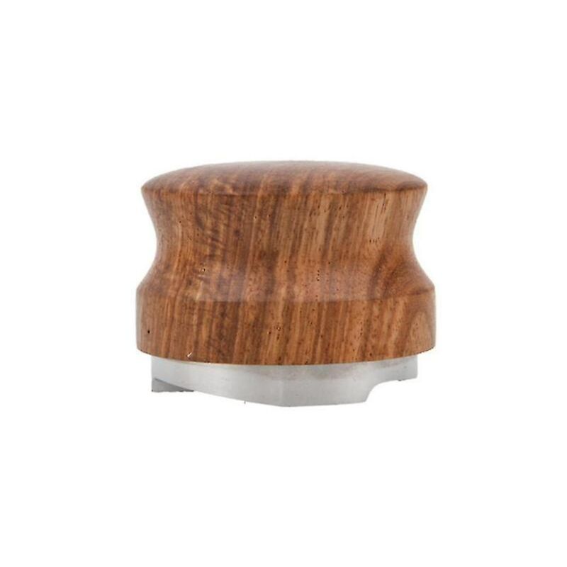 Machine à café à trois feuilles Huanghuali en acier inoxydable 53 mm Machine à café en poudre sans pressage