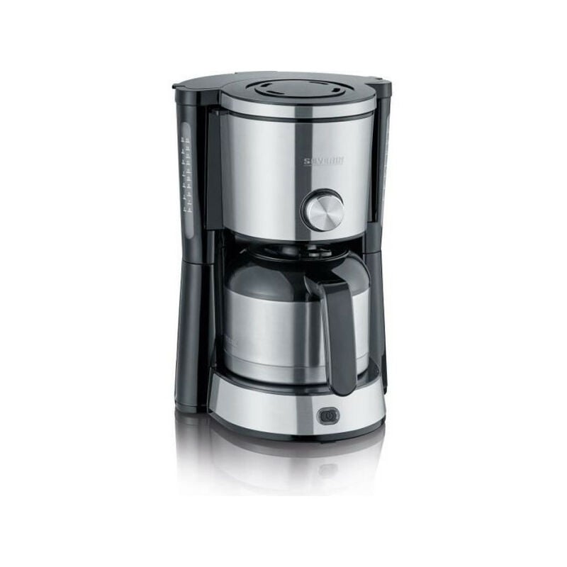 Machine a Cafe - Cafetiere Electrique filtre isotherme Severin KA4845 - 8 tasses - 1 l - 1 000 w - Sélecteur d'arôme - Inox/Noir